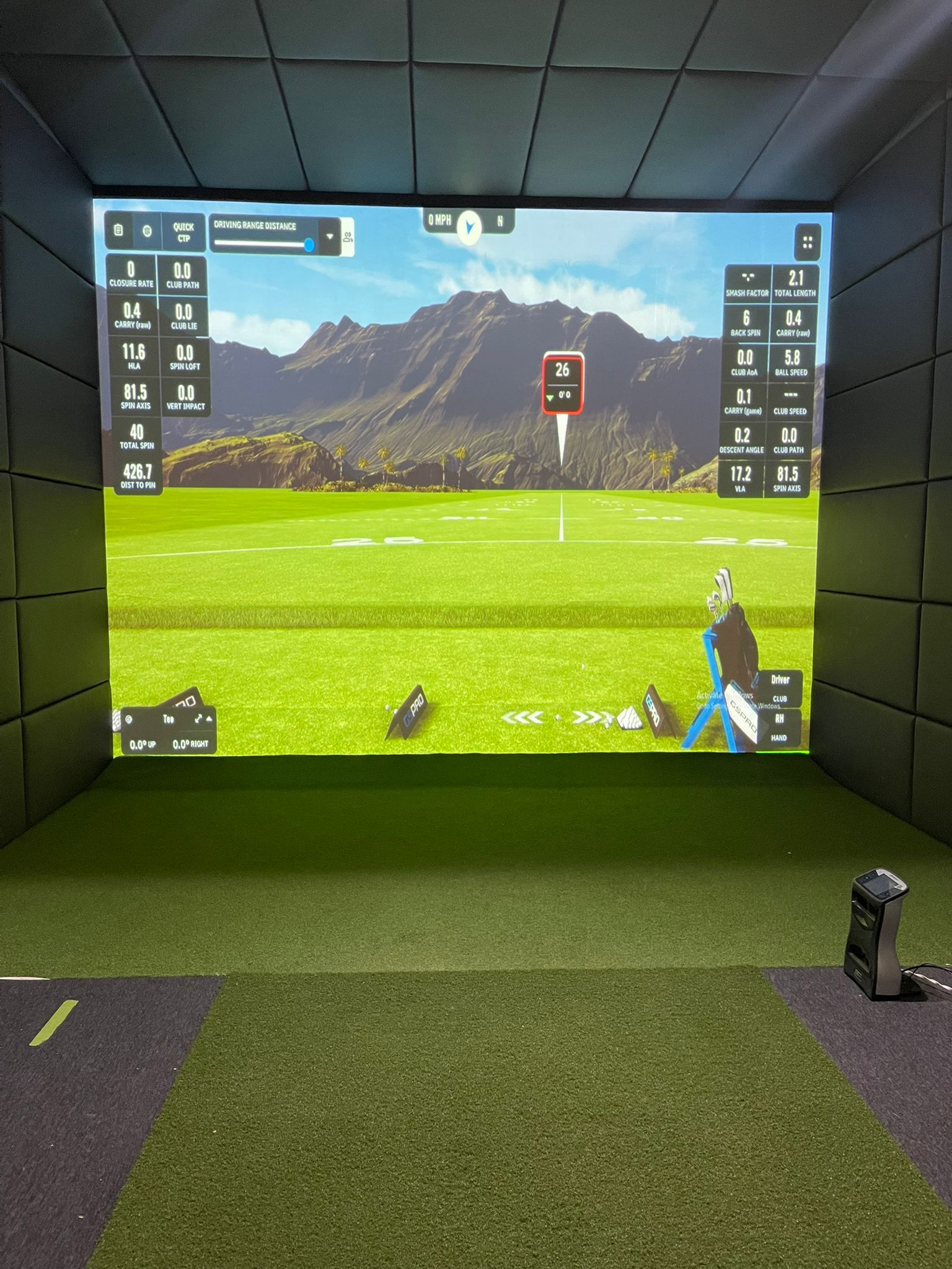 Golf Box Simulator Impact Screen + Mounting Kit